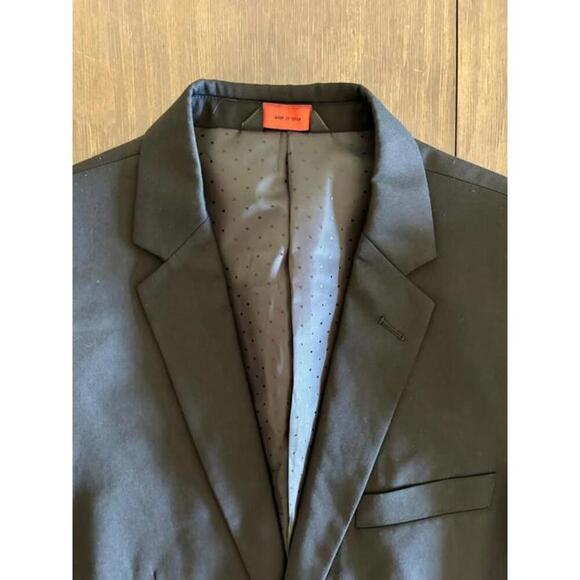 Men's Linea Uomo Modern Fit Black Wool Suit Jacket Blazer 40R - Picture 2 of 8
